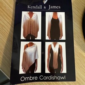 Ombre Cardishawl sleeveless scarf, shawl or sleeveless cardigan OS